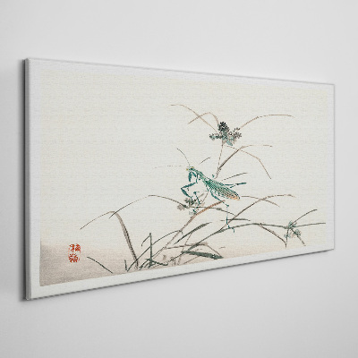 Butterfly on the grass Print on canvas