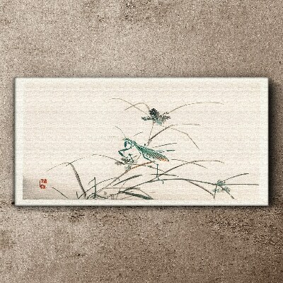 Butterfly on the grass Print on canvas