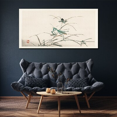 Butterfly on the grass Print on canvas