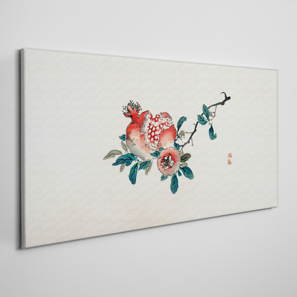 Floral arrangement with pomegranate Print on canvas