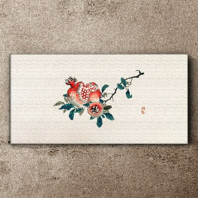 Floral arrangement with pomegranate Print on canvas