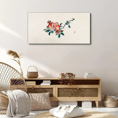 Floral arrangement with pomegranate Print on canvas
