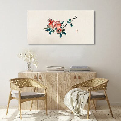 Floral arrangement with pomegranate Print on canvas