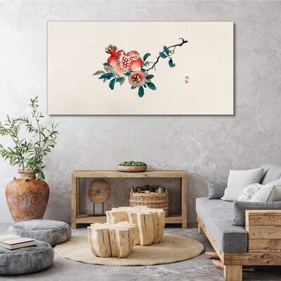 Floral arrangement with pomegranate Print on canvas