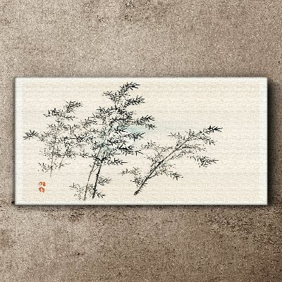 Bamboo reflections in delicate shades Canvas wall art