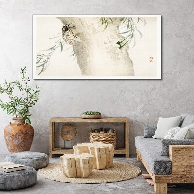 Cicada on the branch background Canvas wall art