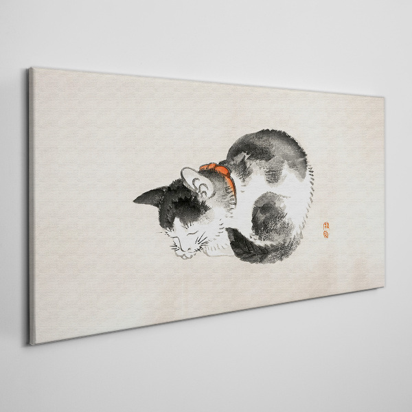 Sleeping cat Print on canvas