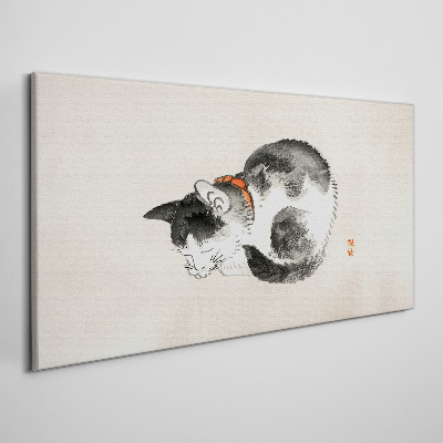 Sleeping cat Print on canvas