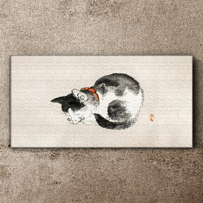 Sleeping cat Print on canvas