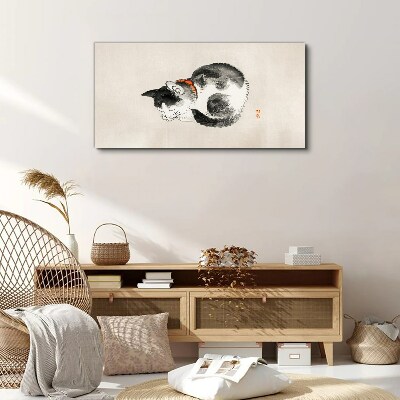 Sleeping cat Print on canvas