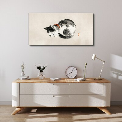 Sleeping cat Print on canvas