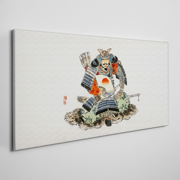 Samurai in traditional costume Print on canvas