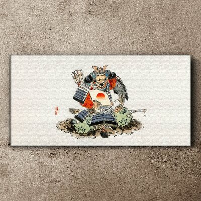 Samurai in traditional costume Print on canvas
