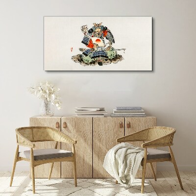 Samurai in traditional costume Print on canvas