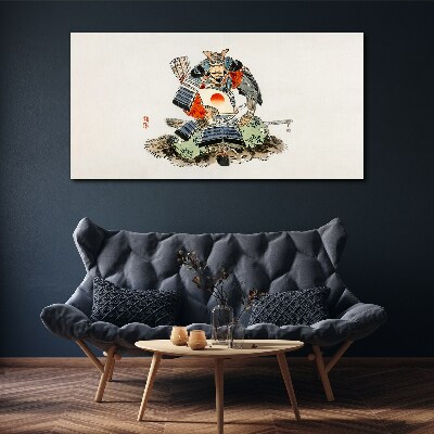 Samurai in traditional costume Print on canvas