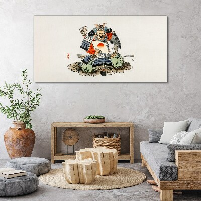 Samurai in traditional costume Print on canvas