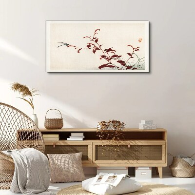 Asian branches of leaves Canvas Wall art