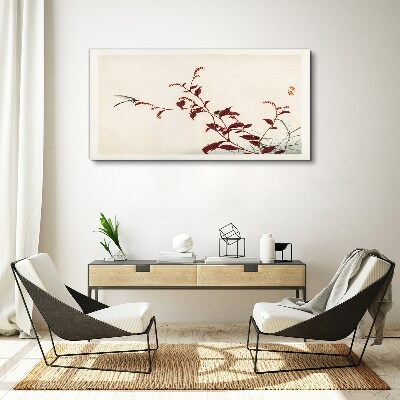 Asian branches of leaves Canvas Wall art