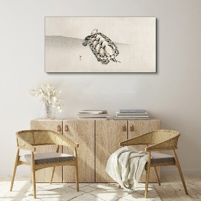 Turtle on a minimalist background Print on canvas