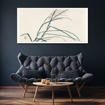 Delicate grass leaves Print on canvas