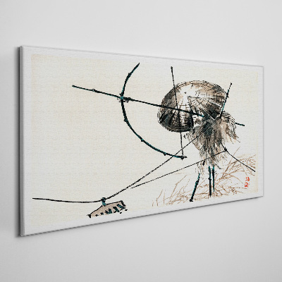 Jellyfish in Abstract Lines Canvas wall art