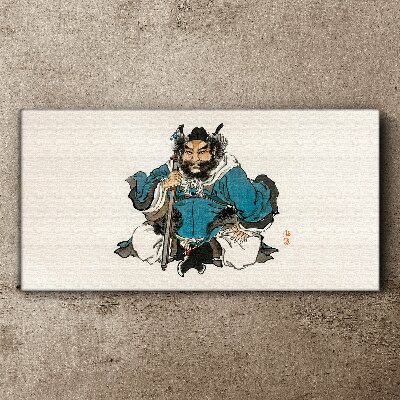 Master in blue robe Canvas wall art