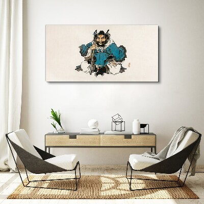 Master in blue robe Canvas wall art