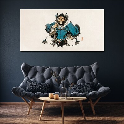 Master in blue robe Canvas wall art