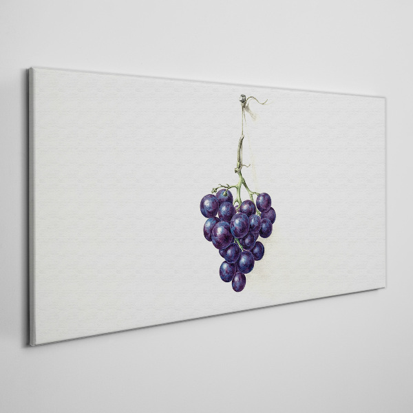 Grapes on a white background Print on canvas