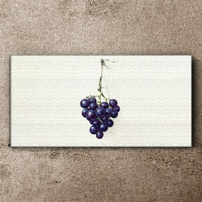 Grapes on a white background Print on canvas