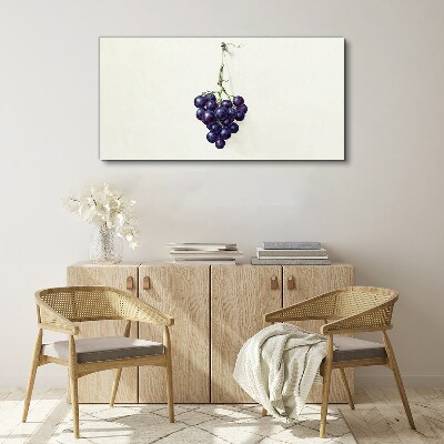 Grapes on a white background Print on canvas