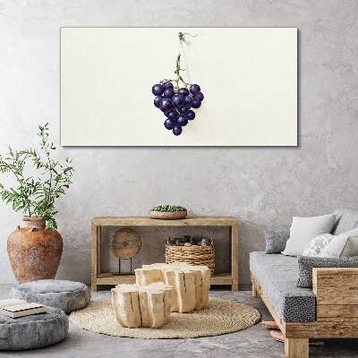 Grapes on a white background Print on canvas