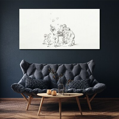 People children boys Canvas Wall art