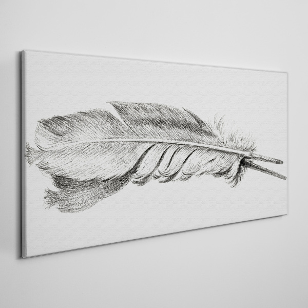 The delicacy of a pen on a white background Canvas wall art