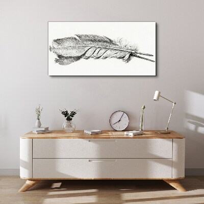 The delicacy of a pen on a white background Canvas wall art