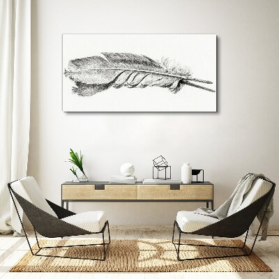 The delicacy of a pen on a white background Canvas wall art