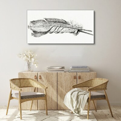The delicacy of a pen on a white background Canvas wall art