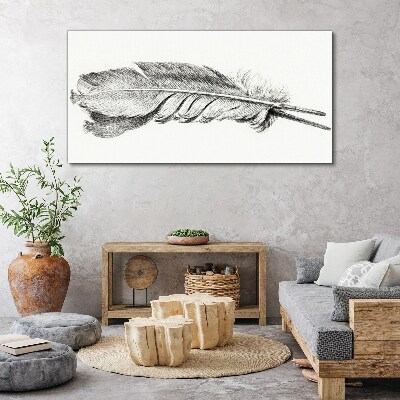 The delicacy of a pen on a white background Canvas wall art