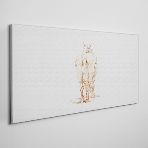 The back of the horse in a delicate shade Print on canvas