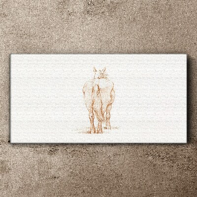 The back of the horse in a delicate shade Print on canvas