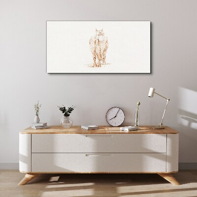 The back of the horse in a delicate shade Print on canvas