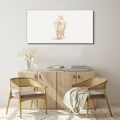 The back of the horse in a delicate shade Print on canvas