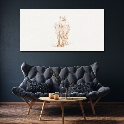 The back of the horse in a delicate shade Print on canvas