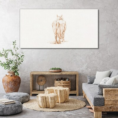 The back of the horse in a delicate shade Print on canvas