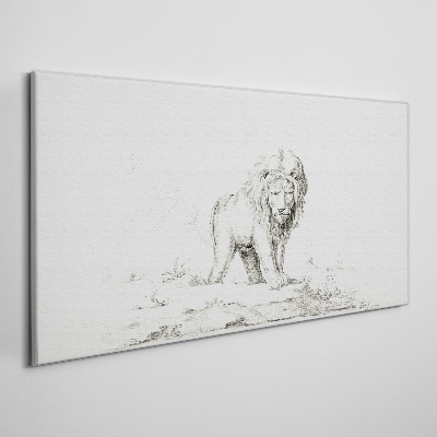 Abstraction animal drawing Canvas Wall art