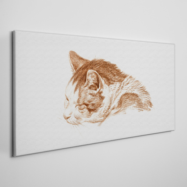 Sleepy cat moment Canvas wall art