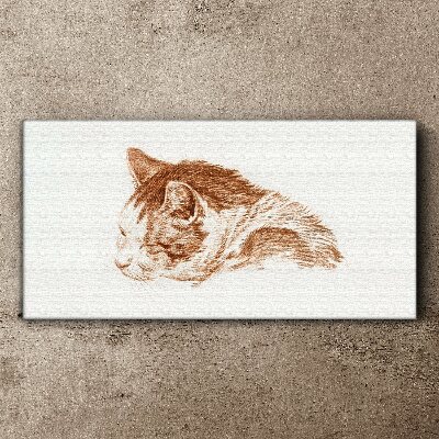Sleepy cat moment Canvas wall art