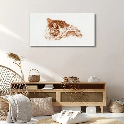 Sleepy cat moment Canvas wall art