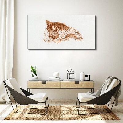 Sleepy cat moment Canvas wall art
