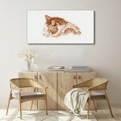 Sleepy cat moment Canvas wall art